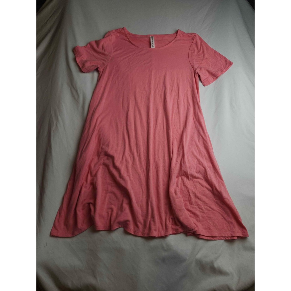 Zenana Premium Pink Short Sleeve Swing T-Shirt Dress Medium